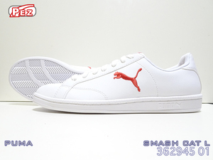 ■PUMA■スマッシュキャットL(24cm)■WHT/RED■362945 01