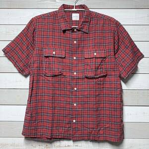 SIZE M GOODENOUGH SHIRT CHECK RED グッドイナフ シャツ チェック レッド