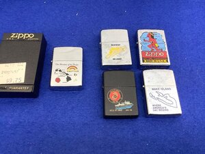 zippo ジッポライターまとめ/ハワイ/ミッドウェー/インディアン/アメリカ 5種類 一部火花のみ確認済 中古品 ACB