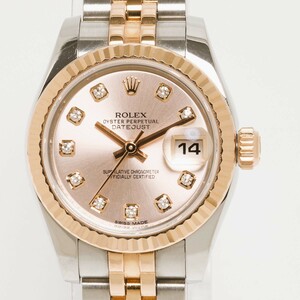 【1年間保証】ROLEX ロレックス デイトジャスト 179171 ランダム番 SS×エバーローズゴールド ピンク×ローズゴールド 自動巻 腕時計