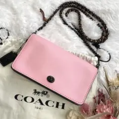 極美品⭐︎COACH ディンキー チェーンショルダー ターンロック 保存袋付き