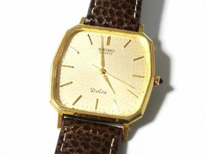 【Xs1☆】SEIKO/セイコー◇DOLCE/ドルチェ/7731-5120/SAAP874◇1989年製♂クオーツ/SGP/新品ベルト/美品