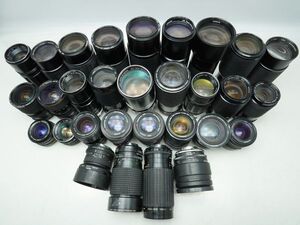 ★ミノルタ 純正MFレンズなど★MC TELE ROKKOR QF/PE/ROKKOR-PF/SIGMA/TAMRON/Tokina/ 等 計:30点まとめ【ジャンク品】31096