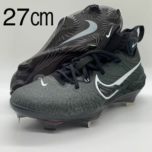 NIKE 野球 スパイク 黒 ブラック 軽量 ミドルカット 27㎝