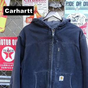 Carhartt カーハート アクティブジャケット パーカー XL サイズ 相当 ダック フルジップ フーディ ブラック 黒 10473