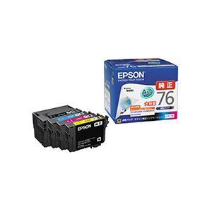 【新品】(まとめ) エプソン EPSON インクカートリッジ 大容量4色パック IC4CL76 1箱（4個：各色1個） 〔×5セット〕