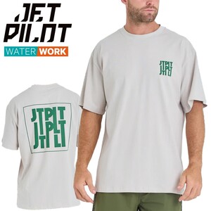 ジェットパイロット JETPILOT 2025 Tシャツ メンズ 送料無料 JTPLT スタックド S/S Tシャツ S24601 セメント XL