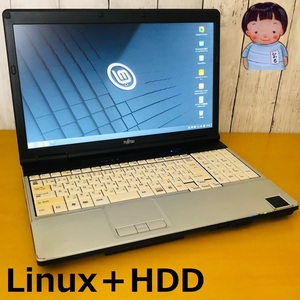 【格安/訳アリ】サクサク動く！LinuxOS搭載中古再生ノートPC★設定済★即利用可★即決☆FUJITSU FMVNA6NEZ/4GB/750GB