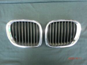 ■BMW E36 Z3 フロントグリル 左右 中古 51138397503 51138397504 部品取あり キドニーグリル ボンネットグリル クロームメッキ ■