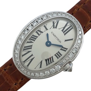 カルティエ Cartier ミニベニュワール WB520027 シルバー K18ホワイトゴールド 腕時計 レディース 中古
