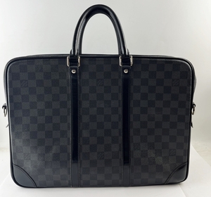 美品 LOUIS VUITTON ポルトドキュマン・ヴォワヤージュGM メンズバッグ ダミエグラフィット N41123 PVC ビジネスバック ブリーフケース