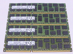 メモリ サーバーパソコン用 低電圧 1.35V Samsung PC3L-12800R(DDR3L-1600R) ECC Registered 16GBx4枚 合計64GB 起動確認済みです④