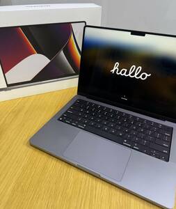 【美品】 MacBook Pro 14インチ Apple M1 Pro グレー（USキーボード）【2021年/SSD 1TB/メモリ 16GB/10コアCPU,16コアGPU 】充放電回数53回