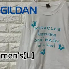 【GILDAN ギルダン】長袖Tシャツ　ロンT【メンズL】ホワイト　D27