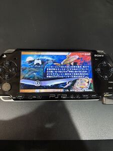 【中古】 SONY ソニー PSP-2000 ブラック 本体 充電器付き バッテリー無 PSP モンハンソフト付　メモリースティック付