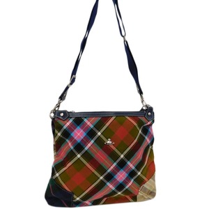 1円 ■ 美品 ヴィヴィアンウエストウッド ショルダーバッグ マルチカラー系 キャンバス Vivienne Westwood ■E.Csm.zE-29