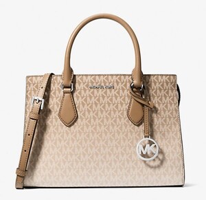 2025春夏新作　日本未発売　直営　MICHAEL KORS Sheila Medium Ombr Signature Logo Satchel　LAから最新本物をお届け!!