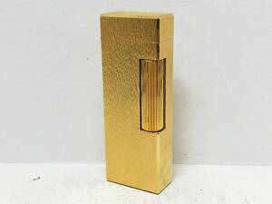 K246-191　Dunhill/ダンヒル　ガスライター　ローラーガス24163　バーク/ゴールド【中古・ジャンク品】