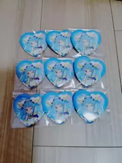 タワレコカフェ　プリキュア　ハート缶バッジ　スカイ