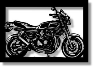 カワサキ(KAWASAKI) Z750FXの切り絵　【A4サイズ】[B4-017]