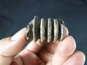 A　タイ　バンチェン土器文様型石③　紀元前1000年　遺跡発掘品　文化財　珍品　ユネスコの世界遺産　古代文明