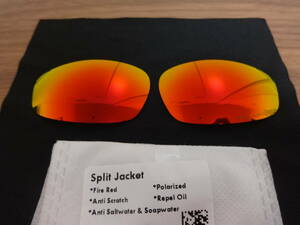 1,000円引き！★P刻印入り！！ スプリットジャケット用 カスタム偏光レンズ RED Polarized 新品 OAKLEY Split Jacket スプリットジャケット