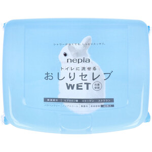 【まとめ買う】ネピア トイレに流せる おしりセレブWET 本体 40枚入×7個セット