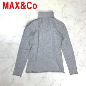 A2334 マックスアンドコー 長袖カットソー タートルネック MAX&Co ニット グレー S