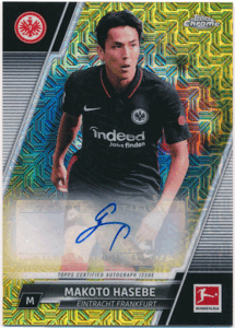 長谷部誠 2021-22 Topps Bundesliga Japan Gold Mojo Refractor Auto 25枚限定 直筆サイン ゴールドリフオート Makoto Hasebe