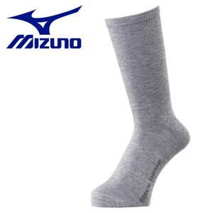 2足セット 25.26.27cm ミズノ MIZUNO 【発熱素材】ブレスサーモ消臭ソックス 靴下 (レギュラー丈/テーパー設計) C2JX260103 メンズ