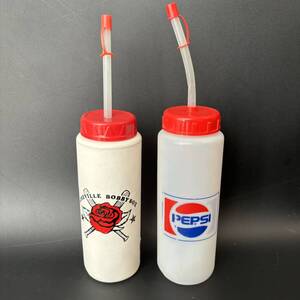 ★アメリカンアンティーク ヴィンテージ スポーツ ウォーターボトル　2個セット　PEPSI Super KEGGER / ROSEVILLE BOBBY SOX 80年代