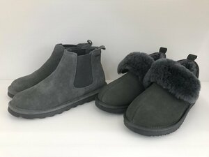 キングラム[23] -8356- ■ BEARPAW/ベアパウ ■ ボアブーツ 2点セット [サイズ：25cm] チャコールグレー ※タグ付き未使用品 @I520