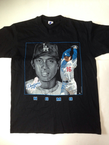 新品:デッドストック■野茂英雄:NOMO 16 ドジャース:Dodgers スターター STARTER製 USA製 90s Tシャツ メジャーリーグ 16 MLB