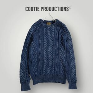 [美品] COOTIE クーティ/ indigo Fishemans Sweater インディゴカラー コットン100％