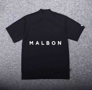 L マルボンゴルフ MALBON GOLF 　ゴルフウエア　モックネック　黒