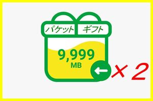 mineo 20GB (9999MB×2) マイネオ パケットギフト 匿名取引