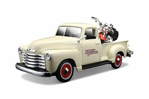 MAISTO マイスト 1950 Chevy 3100 & 2001 Harley-Davidson FLSTS Heritage Springer 1/24 ミニカー