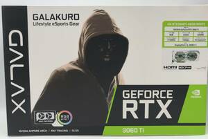 GALAKURO NVIDIA GEFORCE RTX 3060 Ti 8GB 搭載 PCI-Express グラフィックボード GK-RTX3060Ti-E8GB/WHITE　外箱あり　動作保証【O062】