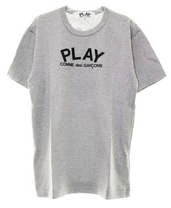 プレイコムデギャルソン PLAY COMME des GARCONS PLAY LOGO PRINT T-SHIRT TOP GRAY Mサイズ MAX-T072-051 プレイ ロゴ Tシャツ グレーバッ