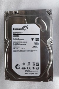  SEAGATE HDD ST2000DM001 シーゲイト Barracudaシリーズ 3.5インチ SATA 電源投入回数　53回、使用時間999時間