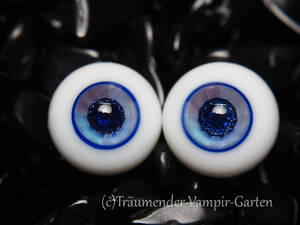 16mm 高品質 グラスアイ A品【Campanella Blue】（管理番号 QP-01）