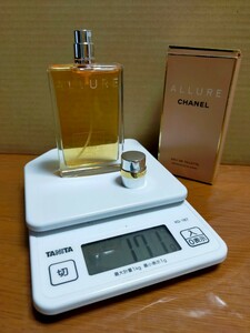 【ほぼ満タン】170g(^^ゞ 50ml トワレ「CHANEL ALLURE：シャネル アリュール」EDT-SP（スプレー）文字スレ有り _/_/ 交渉OK、匿名OK！ _/_/