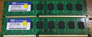 TEAM GROUP PC3-12800 DDR3-1600 8GB 2枚 合計 16GB 即決! 49_059