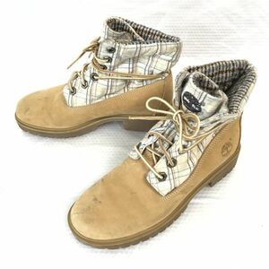 Timberland★本革/ショートブーツ【5.5M/22.0/ベージュ/beige】Shoes◆WB81-7