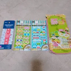 ⭐お弁当グッズ 4点セット ランチベルト ピックデコシール 目玉焼き