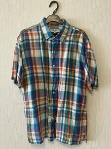 UNITED ARROWS ユナイテッド アローズ チェック 　シャツ 半袖 SIZE L USED品