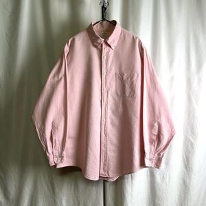 90s USA製 BROOKS BROTHERS オックスフォード ボタンダウン シャツ 17-4 ピンク コットン Makers ブルックスブラザーズ 80s ビンテージ