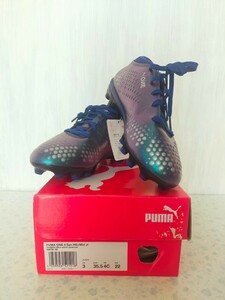 22.0cm★即決！PUMA プーマ one 4 Syn HG+Mid Jr サッカースパイク サッカーシューズ 靴 キッズ ジュニアサイズ　