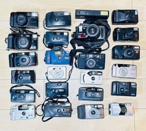 1円～ まとめ売り コンパクトカメラ　24台　Canon、Nikon、FUJIFILM、OLYMPUS、Konica、RICOH、Minolta等　カメラ まとめ　#228