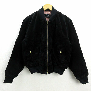 X★ レイ ビームス/Ray BEAMS スエードレザージャケット/リバーシブルJKT/黒LADIES/245【中古】■